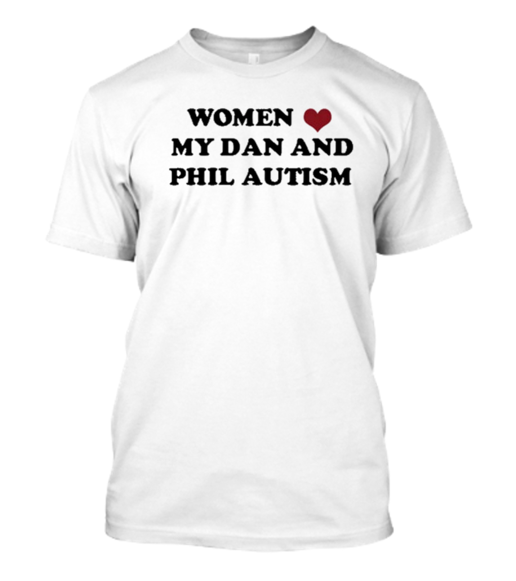 Women Heart My Dan And Phil Autism T-Shirt