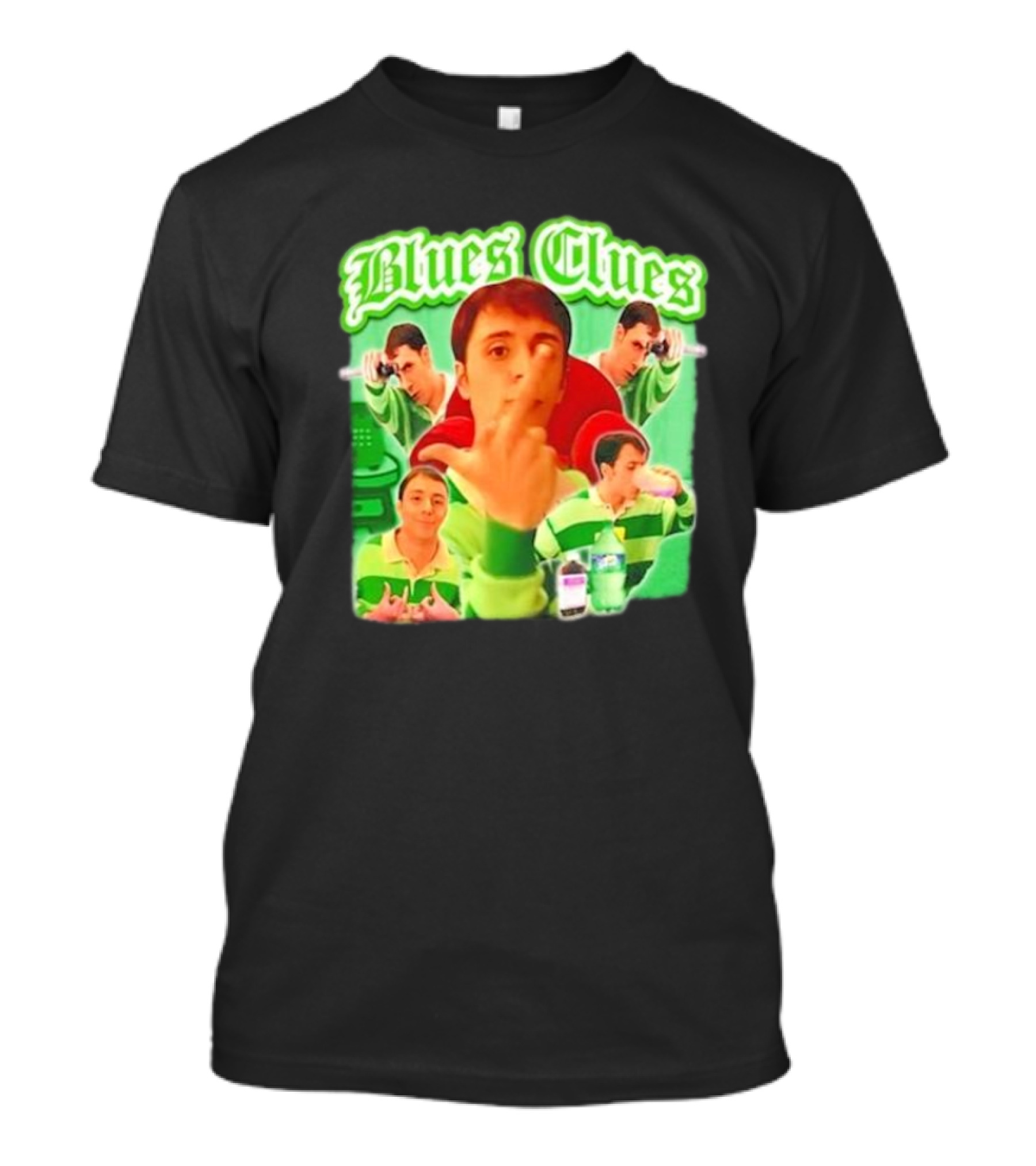 Blues Clues Gangster Funny Steve Meme Mashup T-Shirt