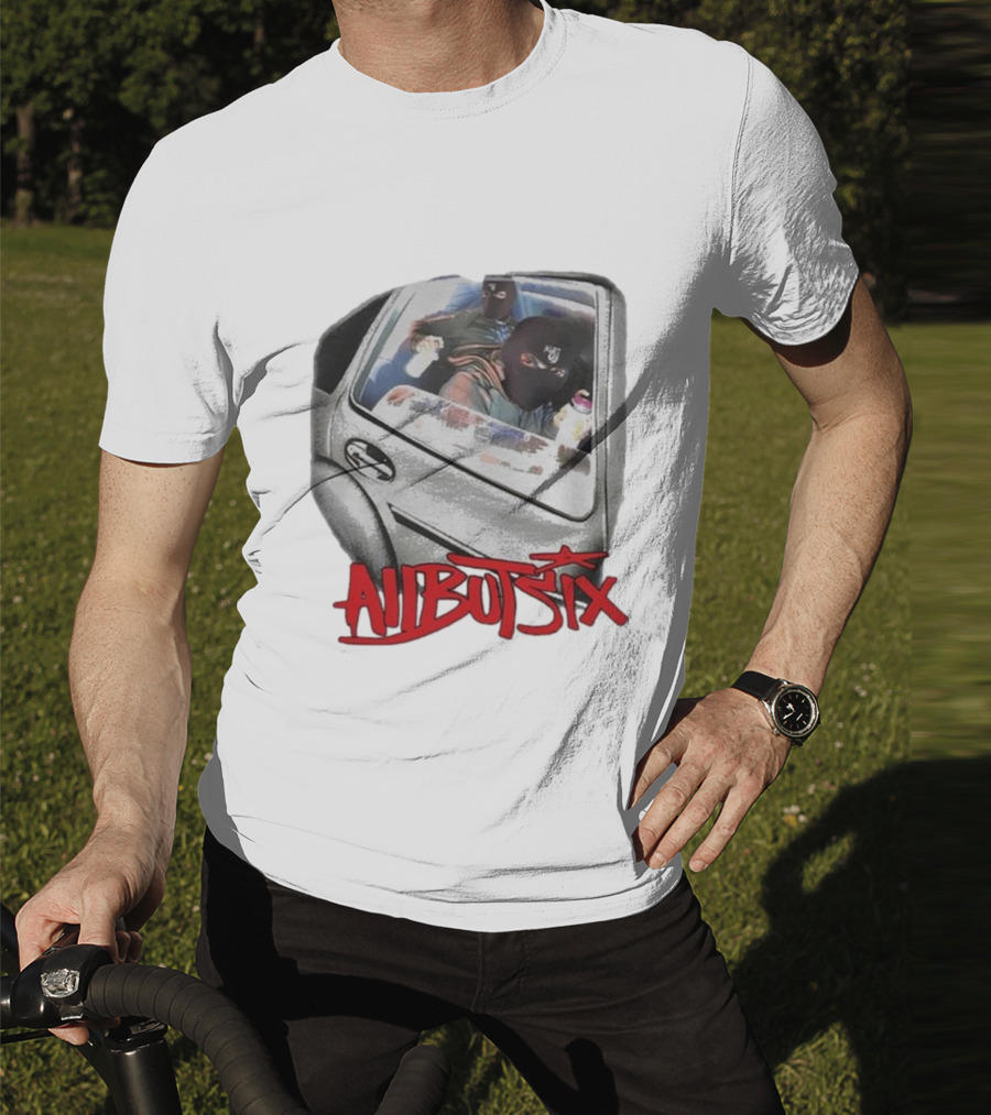 All But Six Graffiti Balaclava Duo In Car With Spray Paint T-Shirt