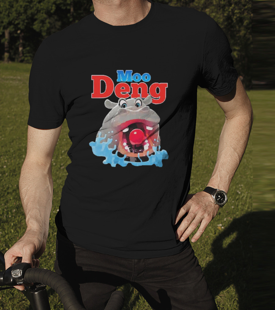 Moo Deng Hungry Hippo Water Splash T-Shirt