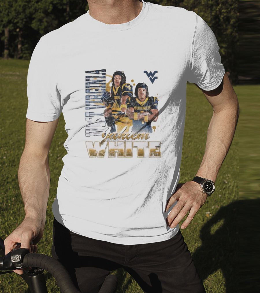 West Virginia Mountaineers Jahiem White 90s Retro Football T-Shirt