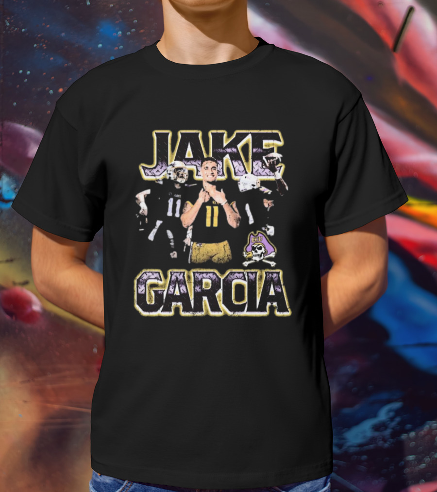Jake Garcia East Carolina Pirates Football 11 Jersey Retro 90s T-Shirt