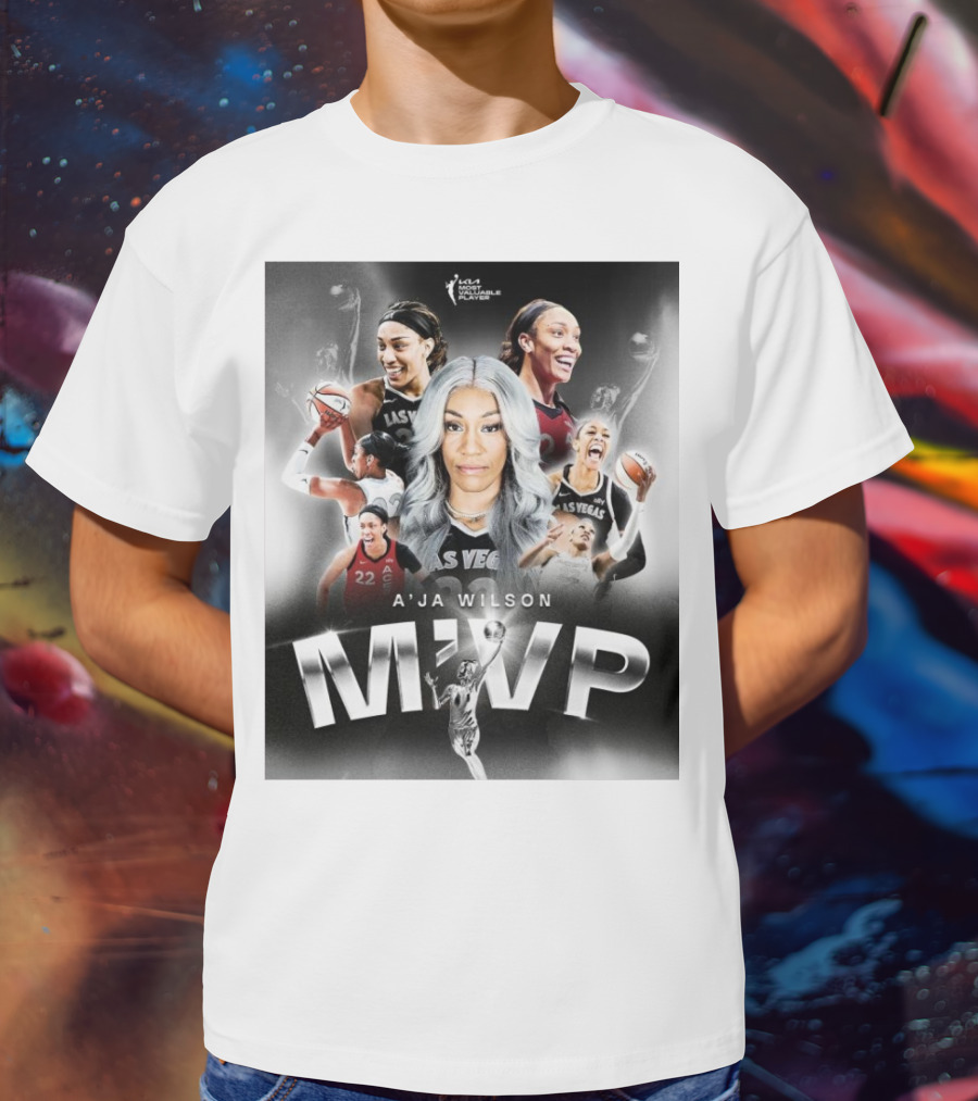 A'ja Wilson Las Vegas Aces WNBA MVP T-Shirt