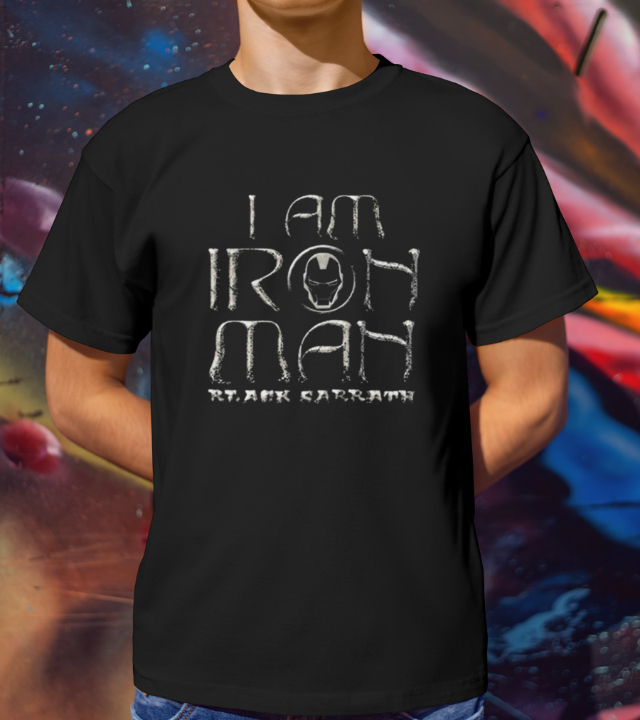 I Am Iron Man Black Sabbath With Marvel Iron Man T-Shirt
