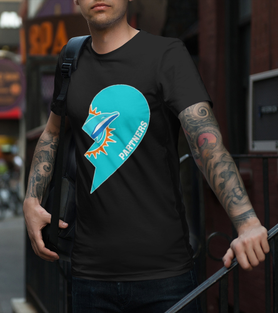 Miami Dolphins Partners Half Heart T-Shirt
