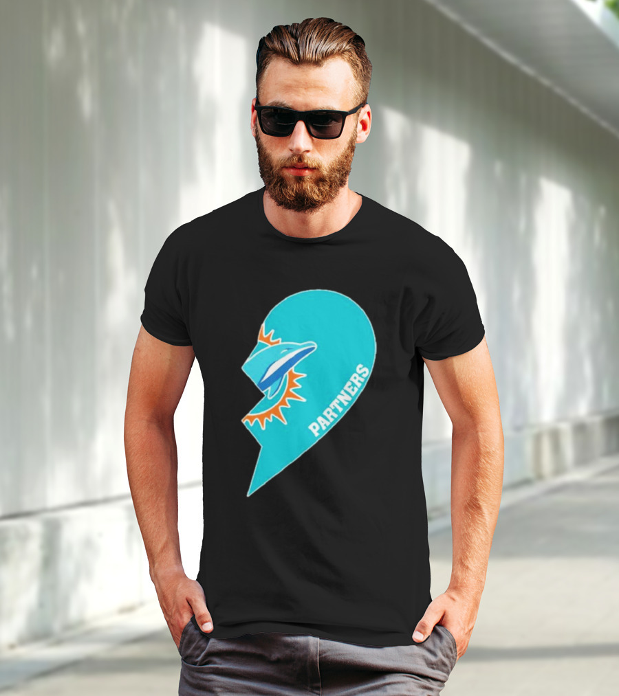 Miami Dolphins Partners Half Heart T-Shirt