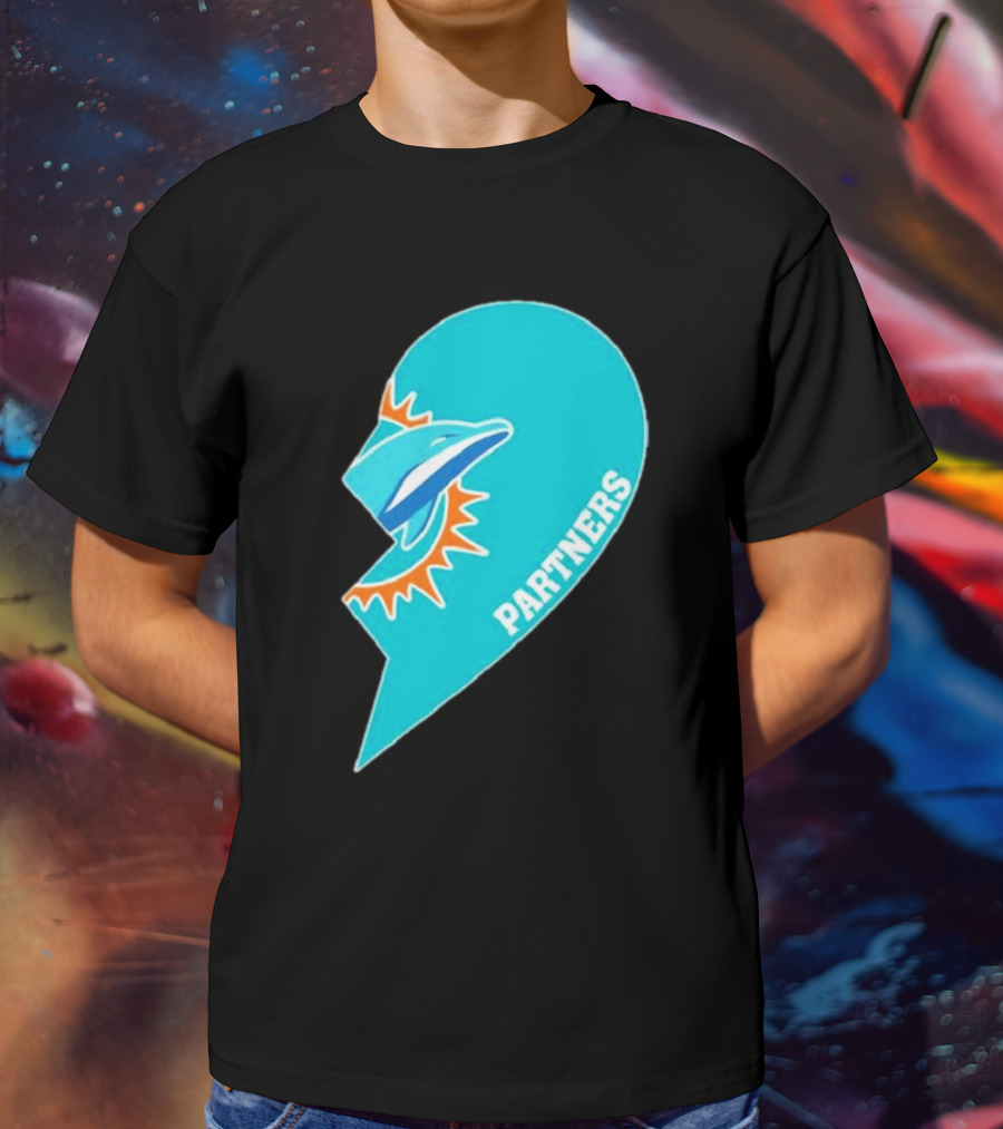 Miami Dolphins Partners Half Heart T-Shirt