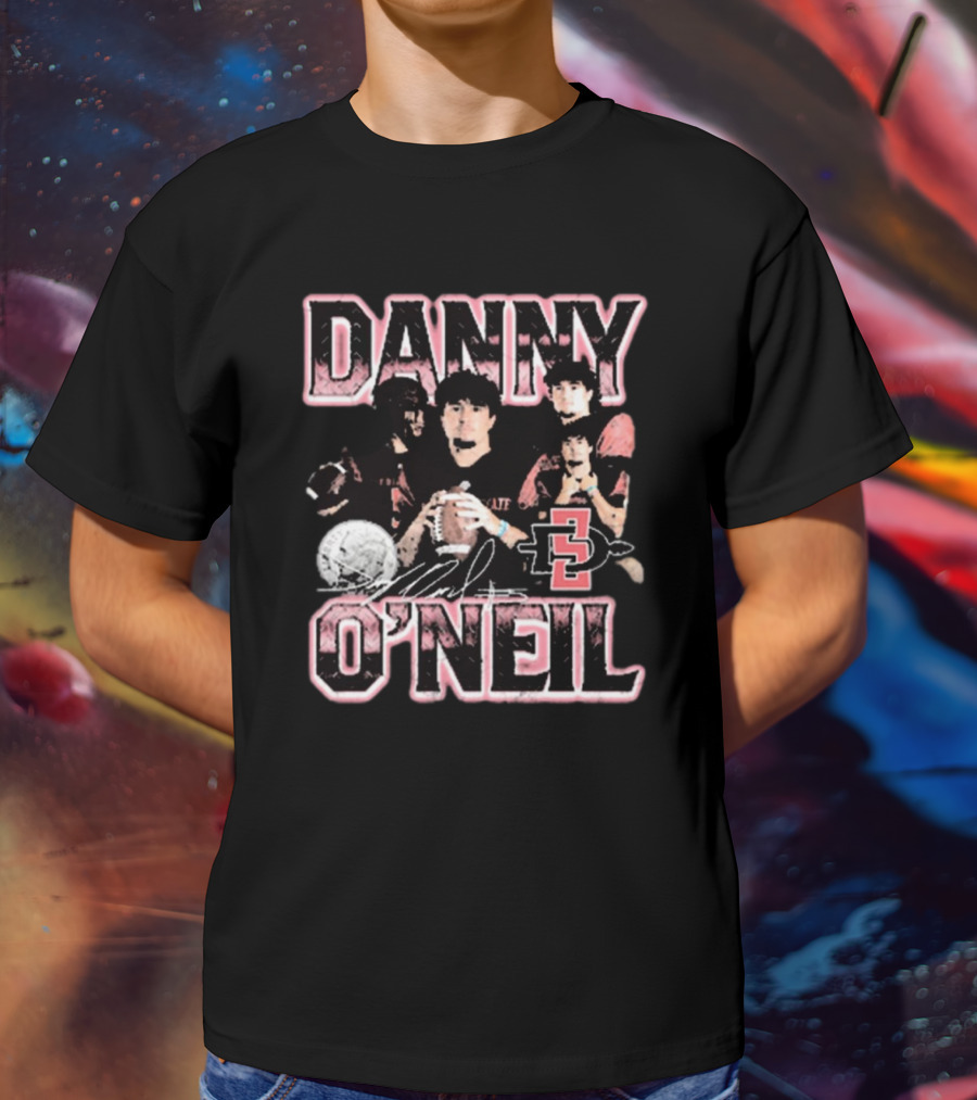 Danny O’Neil San Diego State Aztecs Football 90s Signature Retro T-Shirt