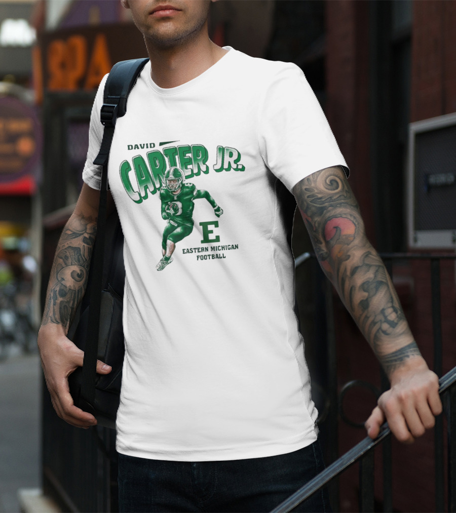 David Carter Jr. Football Eastern Michigan E T-Shirt