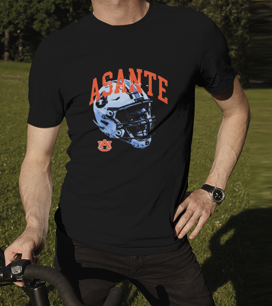 Asante Eugene Arch Auburn Tigers Signature Helmet T-Shirt