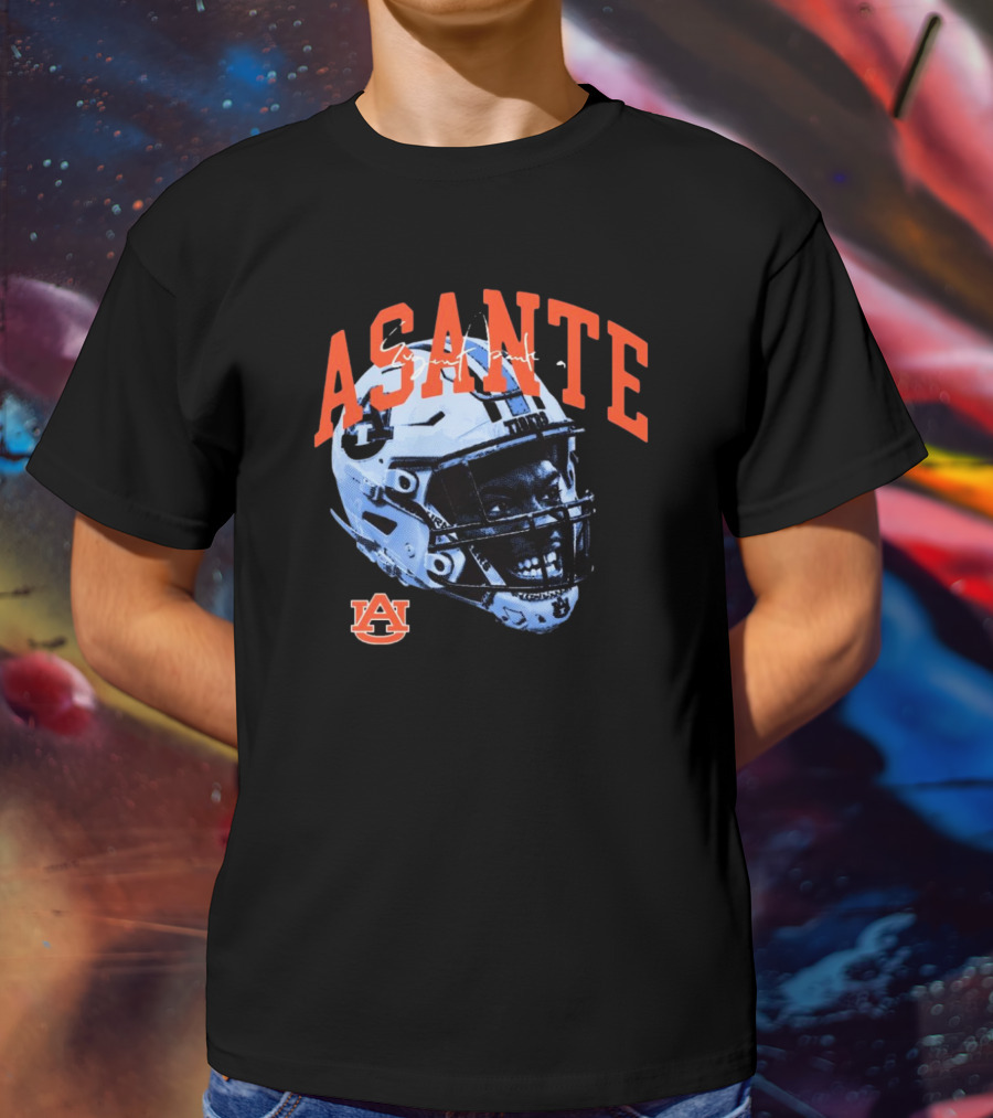 Asante Eugene Arch Auburn Tigers Signature Helmet T-Shirt