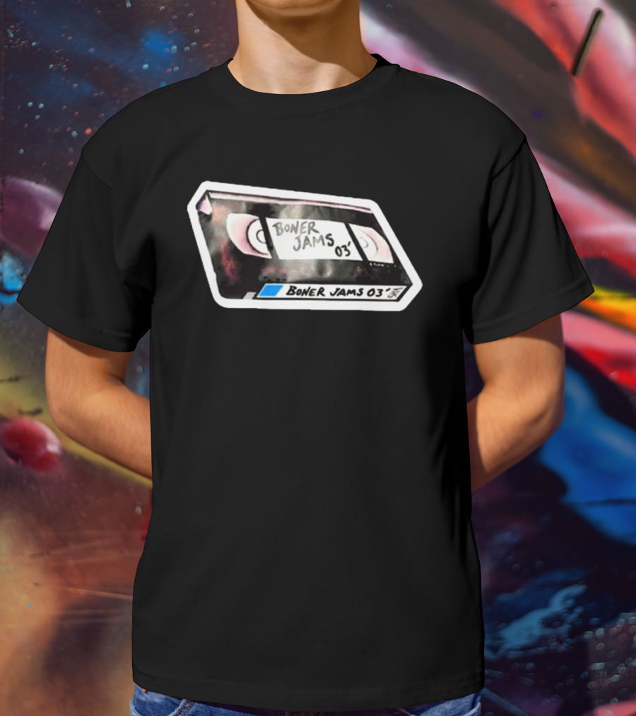 Boner Jams 03' VHS Cassette Tape Retro Spoof T-Shirt
