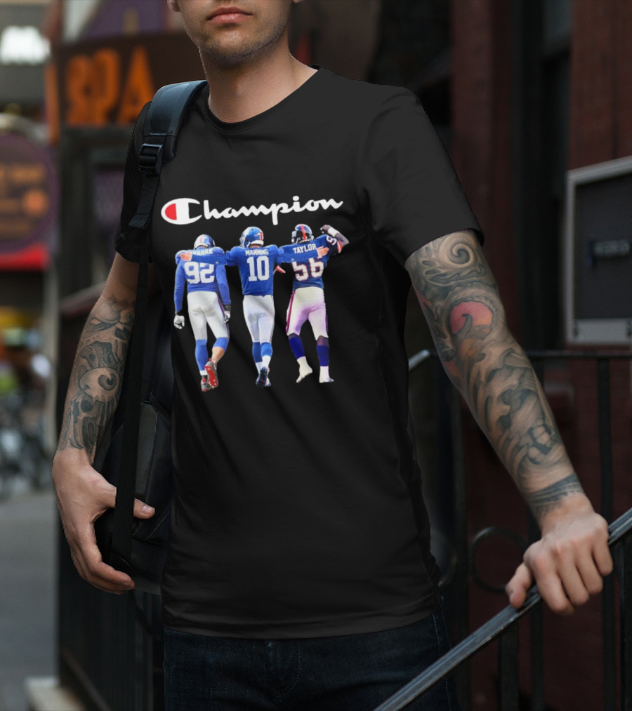 Champion Strahan Manning Taylor New York Giants Signatures T-Shirt