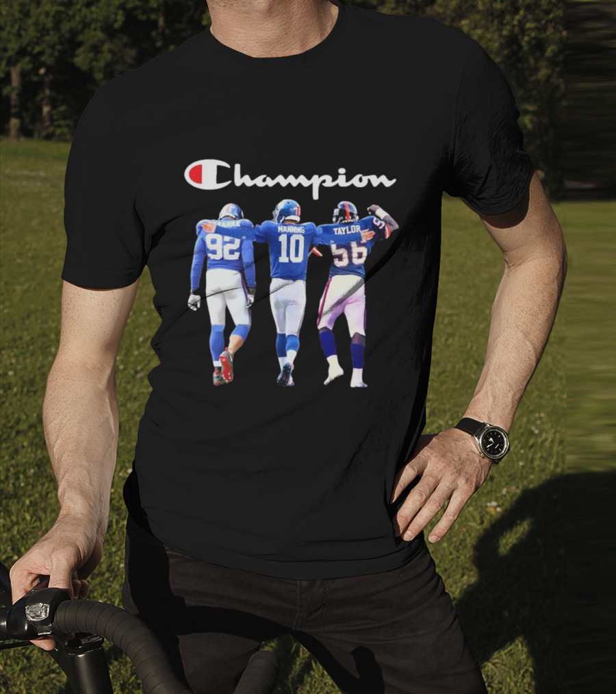 Champion Strahan Manning Taylor New York Giants Signatures T-Shirt