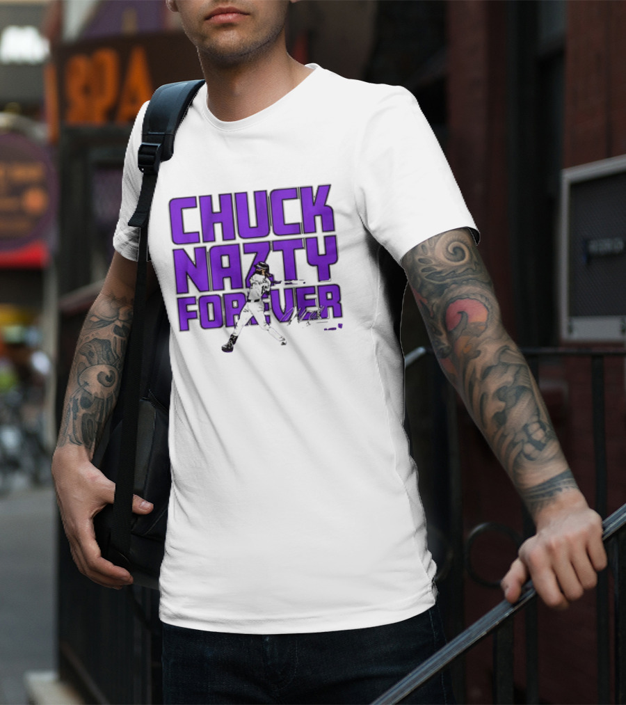 Chuck Nazty Forever Signature Charlie Blackmon Colorado Rockies T-Shirt