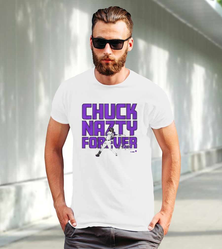 Chuck Nazty Forever Signature Charlie Blackmon Colorado Rockies T-Shirt