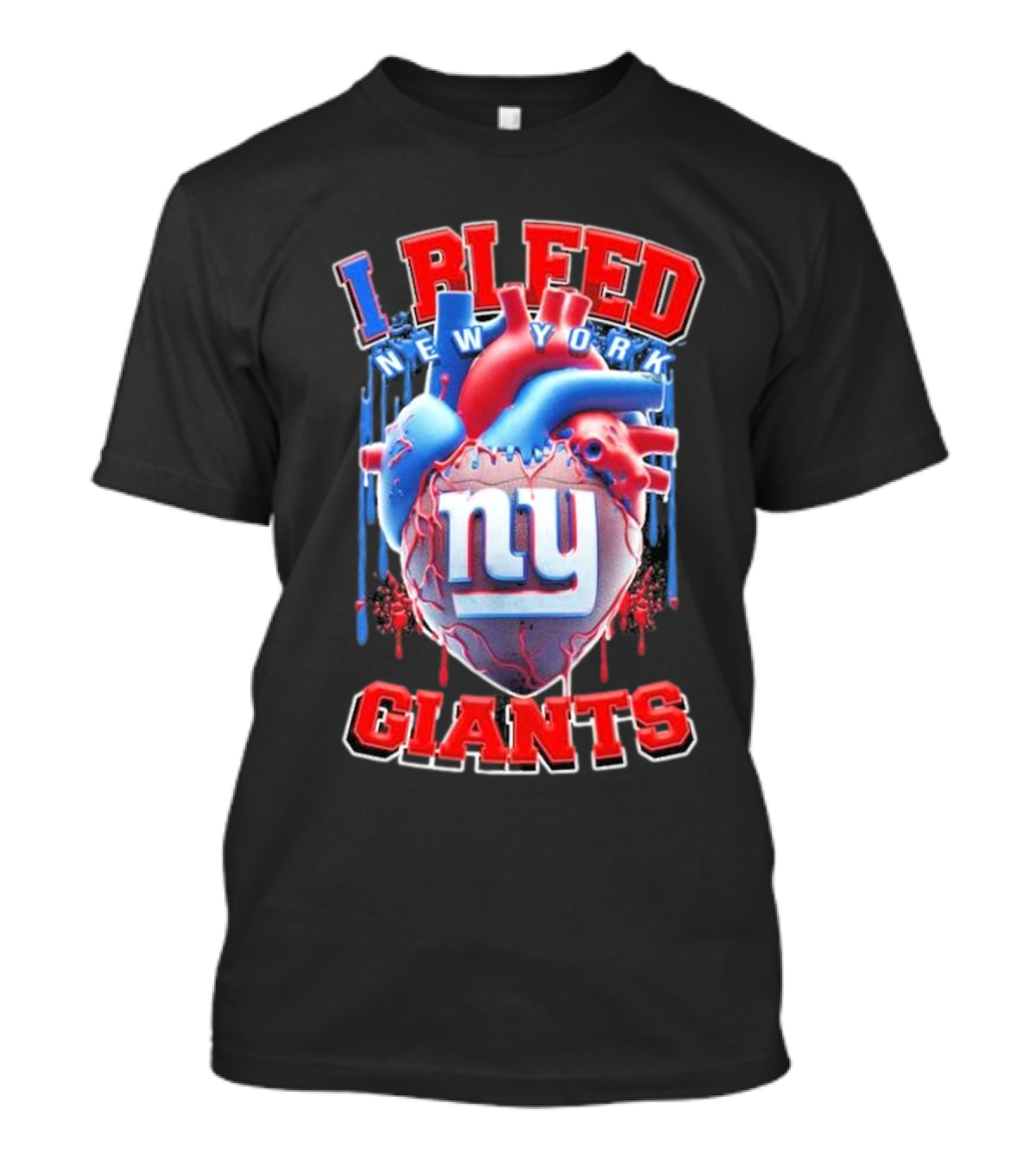 I Bleed New York Giants Ny Heart T-Shirt