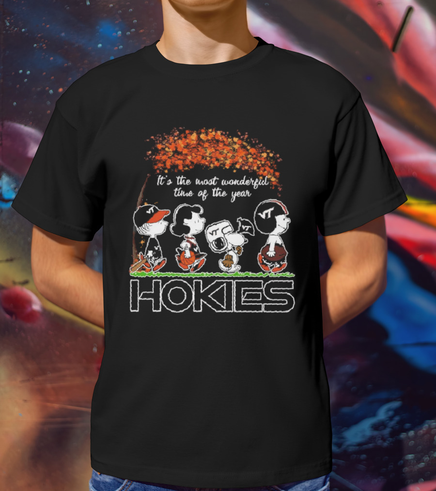 It’s The Most Wonderful Time Of The Year Hokies VT Peanuts Characters T-Shirt