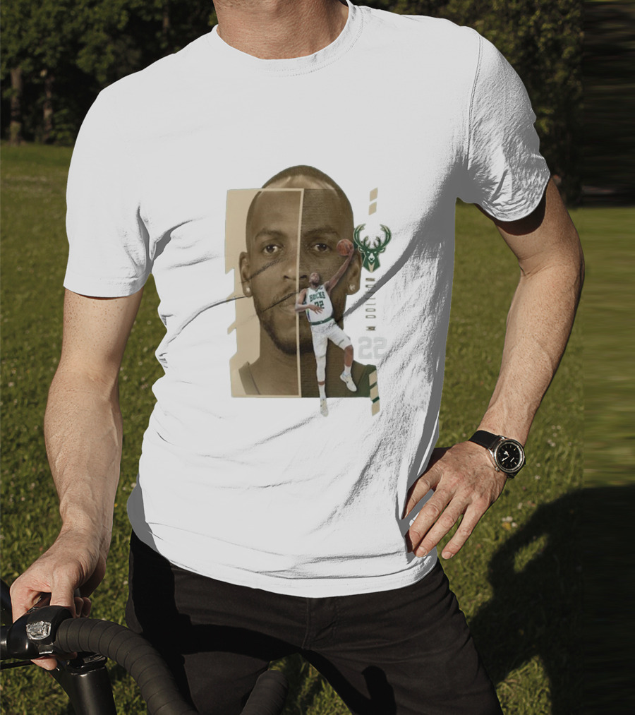 Khris Middleton Bucks Logo #22 Jump Pass Player Name And Number T-Shirt