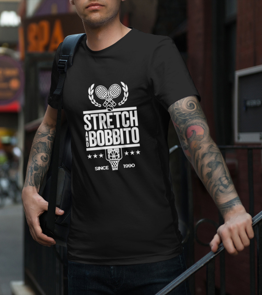 Koolboblove Stretch And Bobbito Court Tennis And Basketball Since 1990 T-Shirt