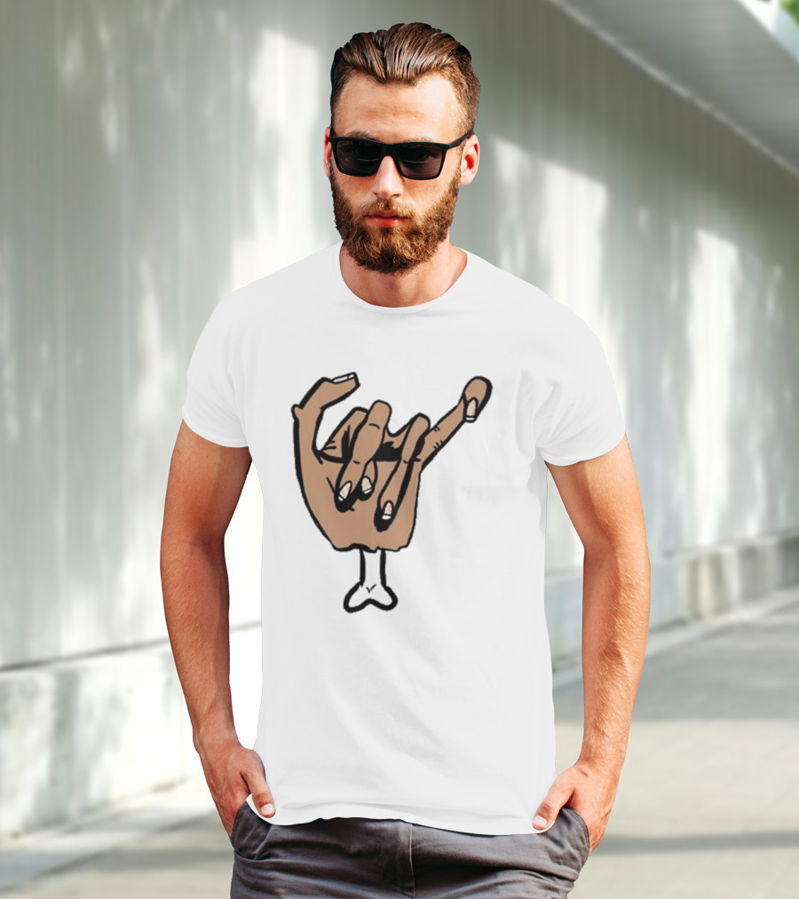 Ricky Berwick Crippled Bone Hand Gesture T-Shirt