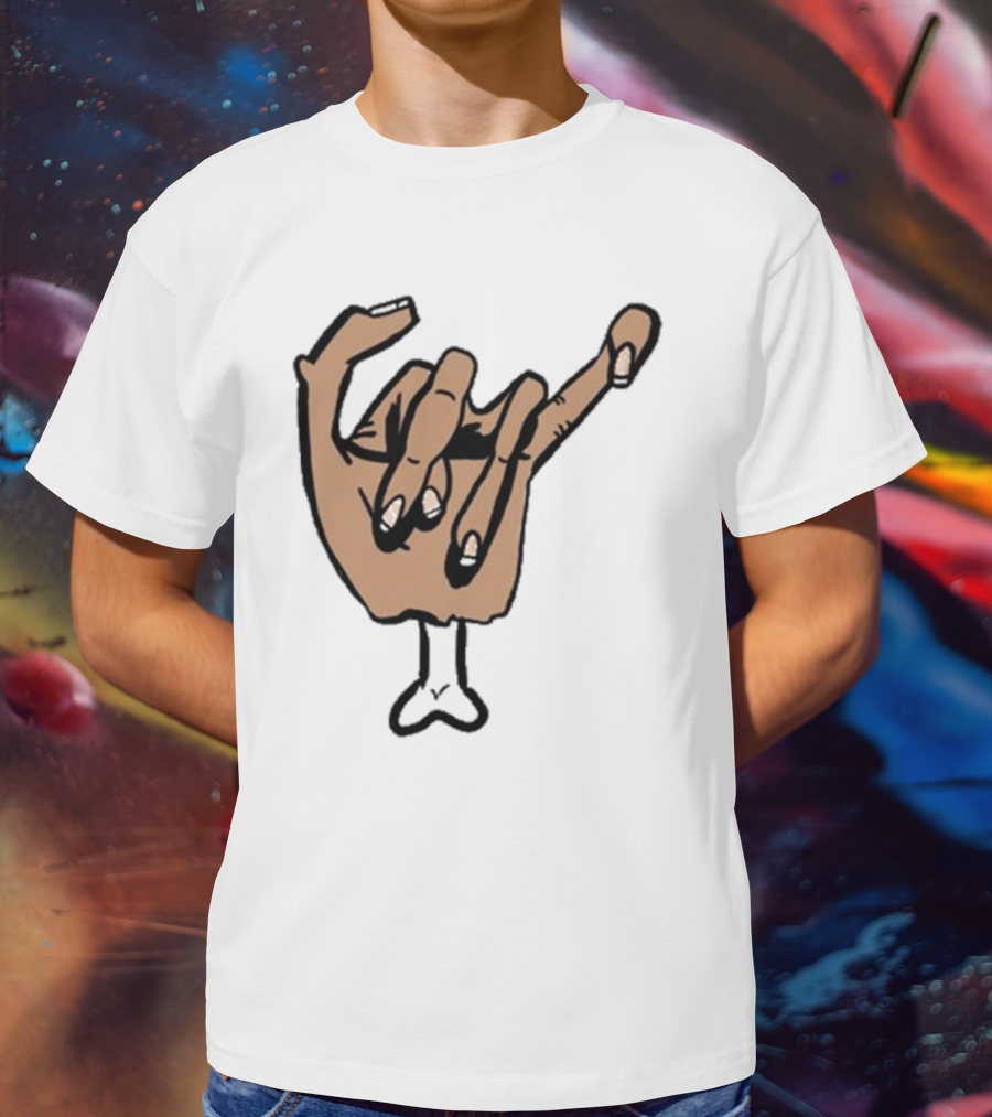 Ricky Berwick Crippled Bone Hand Gesture T-Shirt