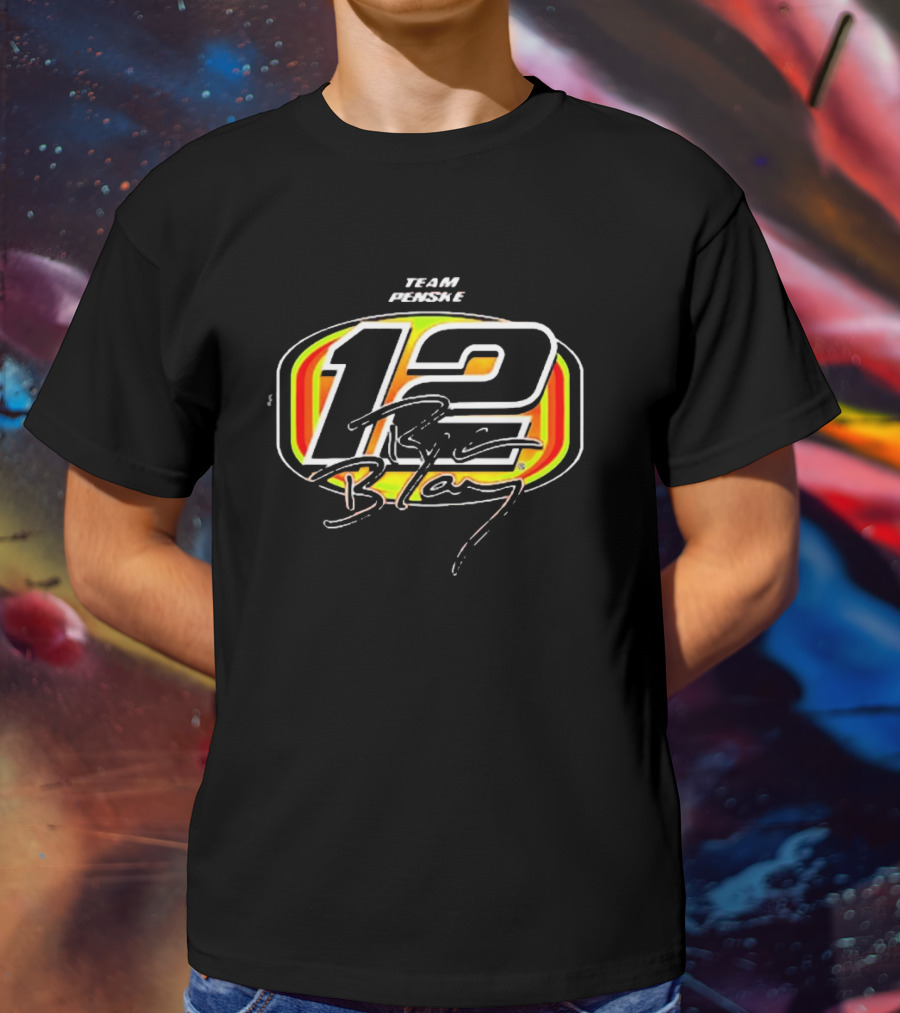 Ryan Blaney Team Penske 12 Menards Signature T-Shirt