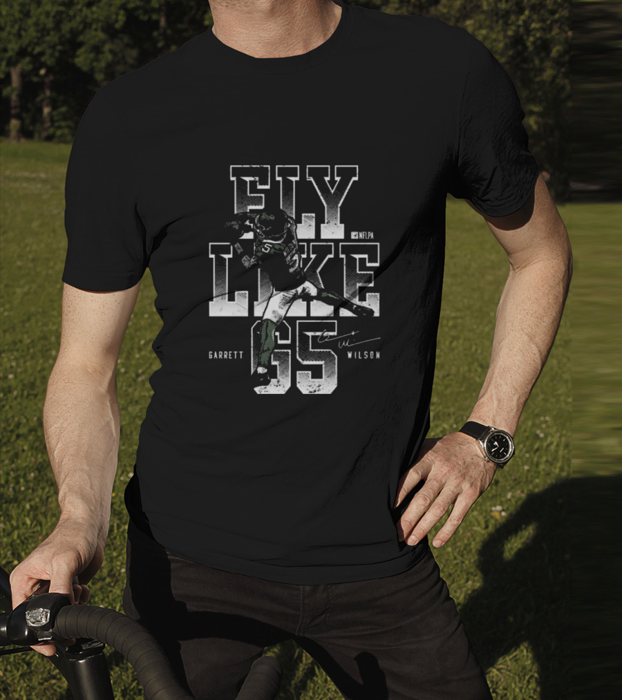 Garrett Wilson Fly Like G5 Signature NFLPA New York Jets T-Shirt