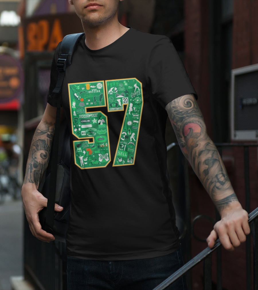 Oakland Athletics History Battle Of The Bay 57 Years Legends Sell 1989 MVP Rickey Henderson T-Shirt