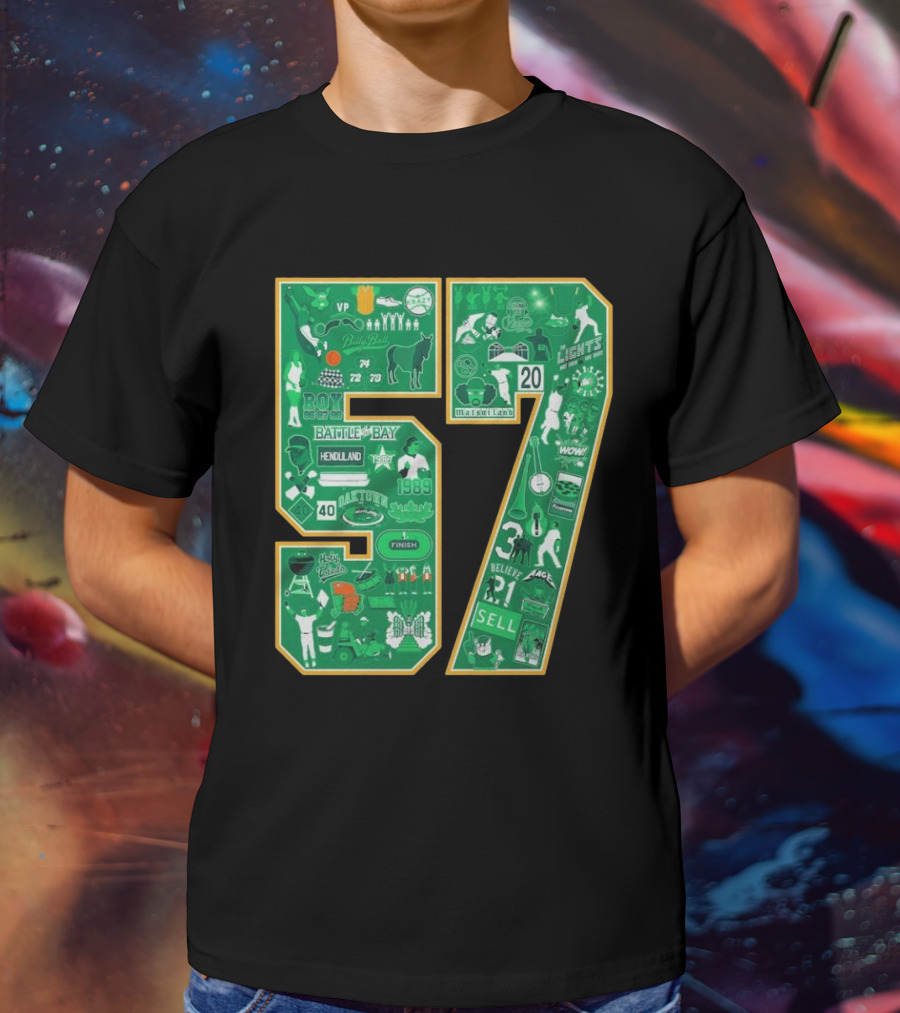 Oakland Athletics History Battle Of The Bay 57 Years Legends Sell 1989 MVP Rickey Henderson T-Shirt