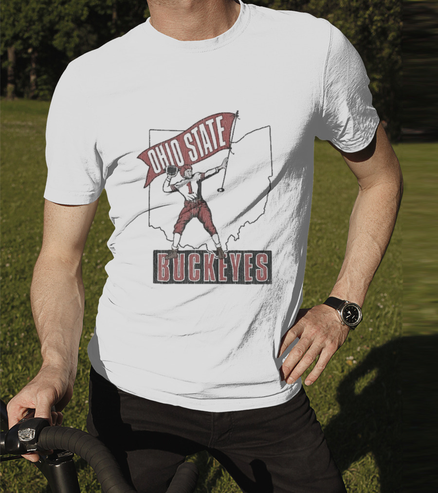 Ohio State Buckeyes Player #1 Vintage Football Home Territory T-Shirt