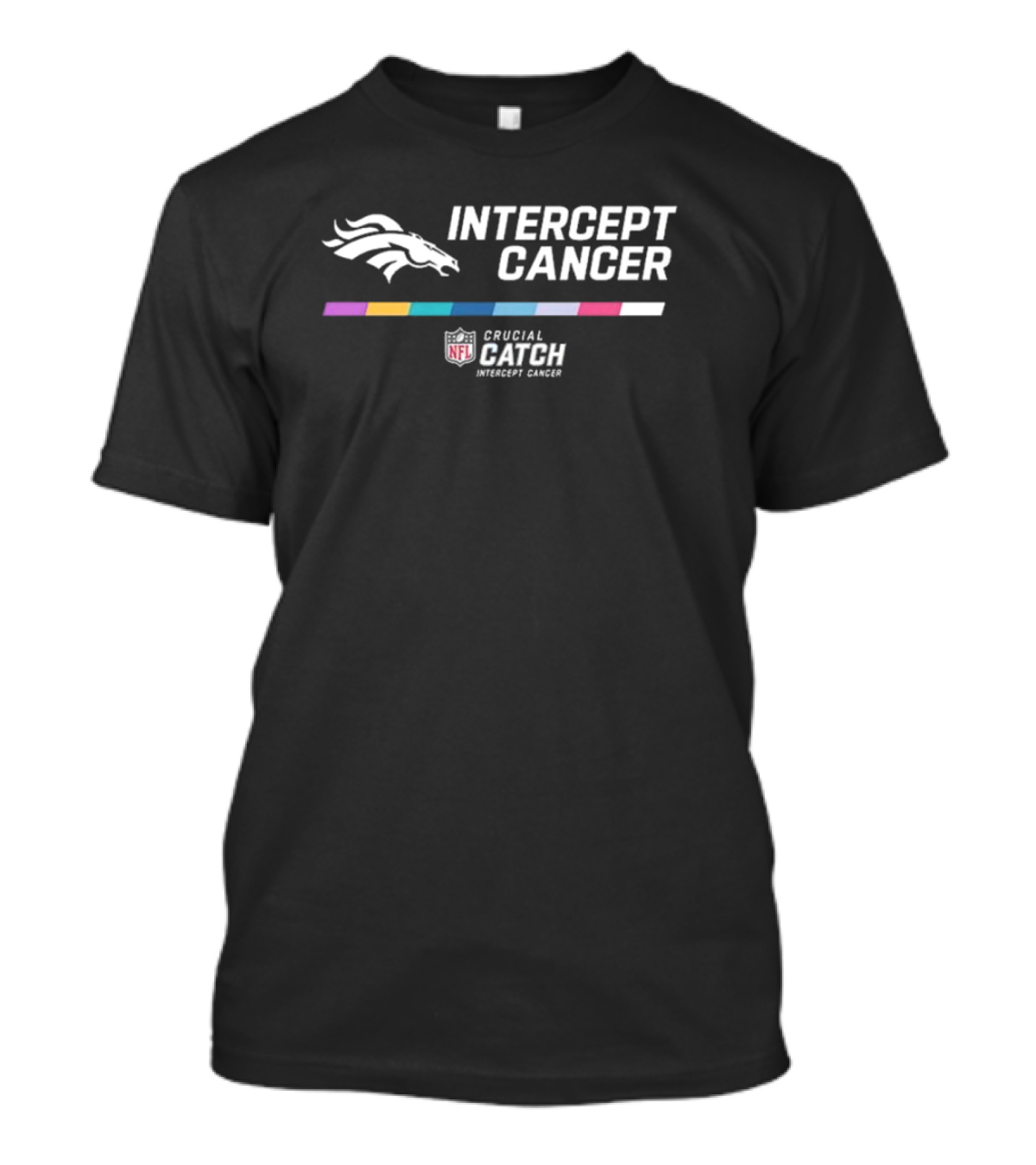 Denver Broncos NFL Intercept Cancer Crucial Catch T-Shirt