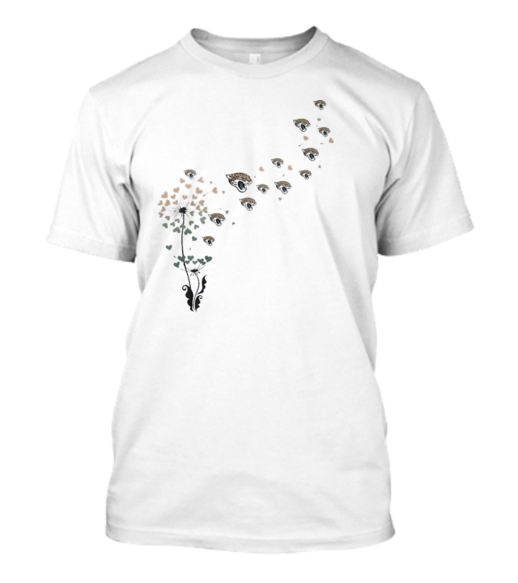 Jacksonville Jaguars Floral Dandelion Logo T-Shirt