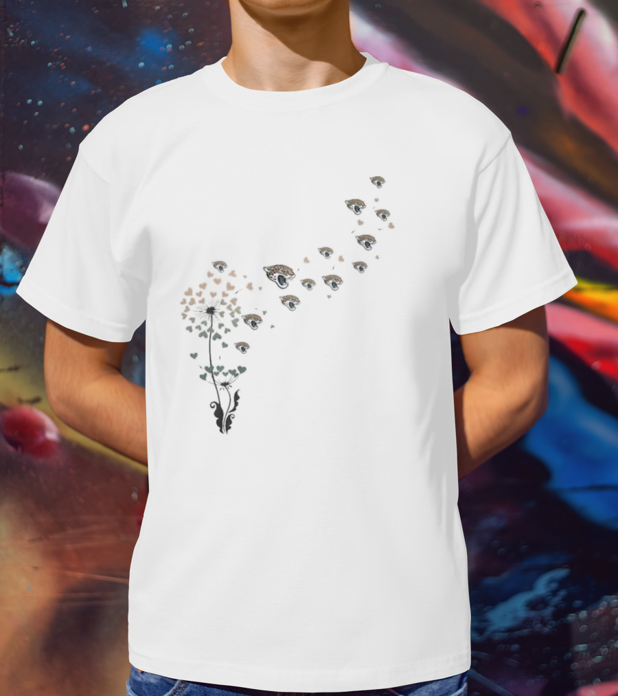 Jacksonville Jaguars Floral Dandelion Logo T-Shirt