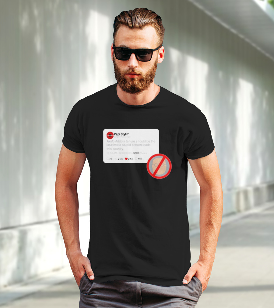 Kalyjay Papi Stylin Akufo Addo’s Tenure Should Be The Last Time A Stupid Person Leads This Country T-Shirt