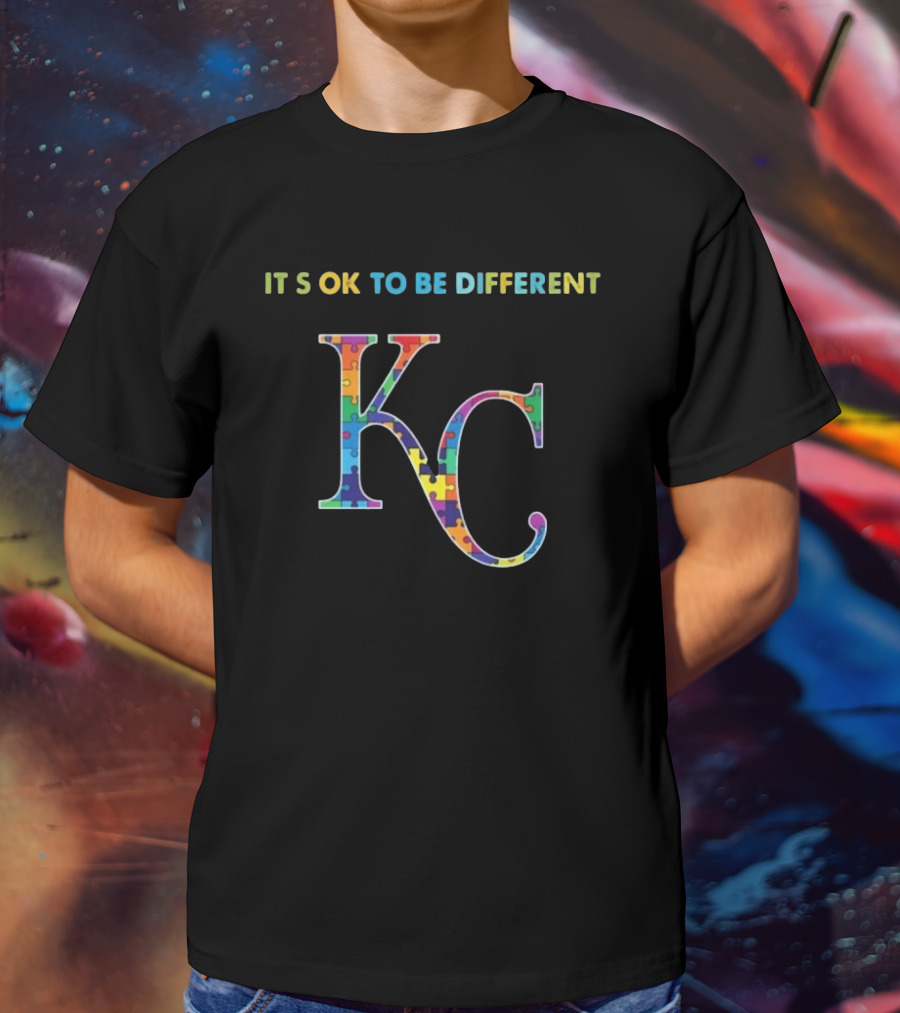 Kansas City Royals KC It's OK To Be Different Autism T-Shirt