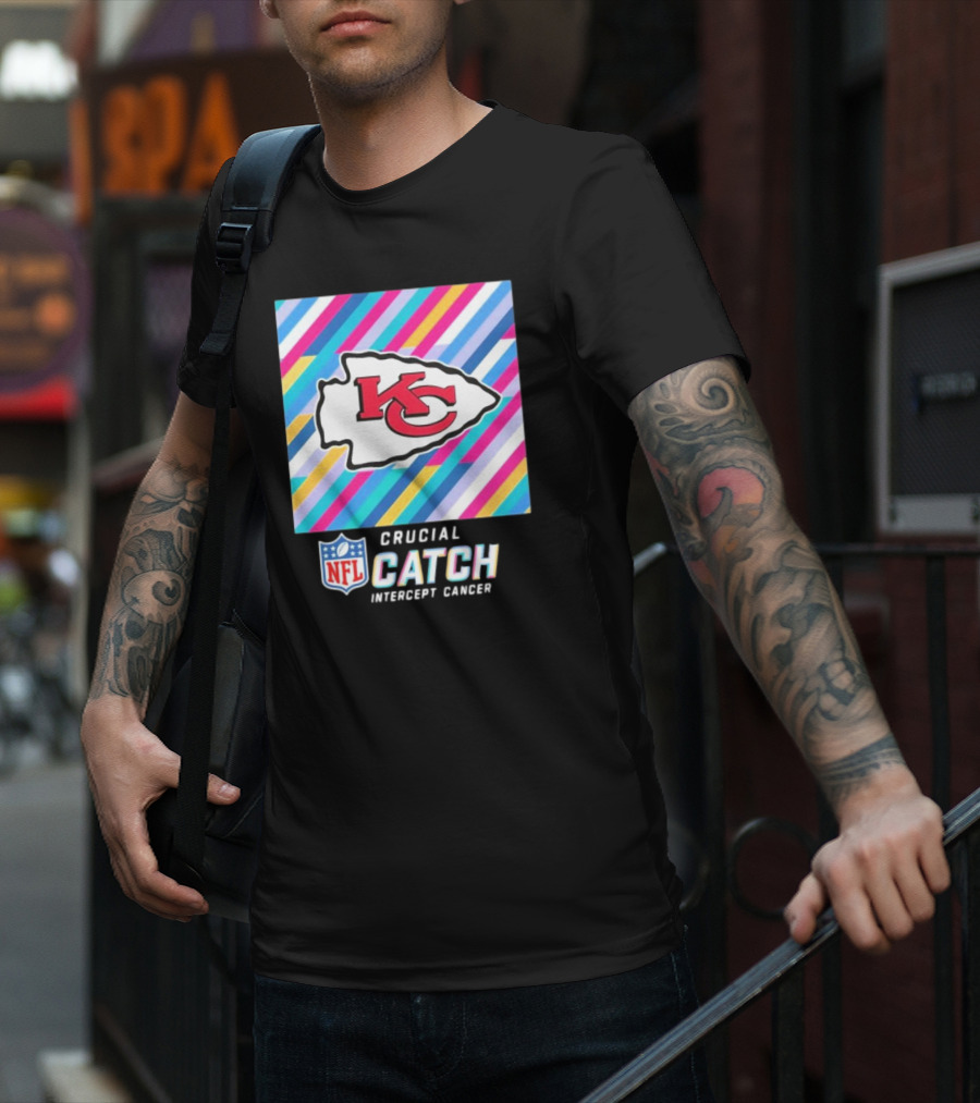 NFL Crucial Catch Intercept Cancer Kansas City Chiefs T-Shirt