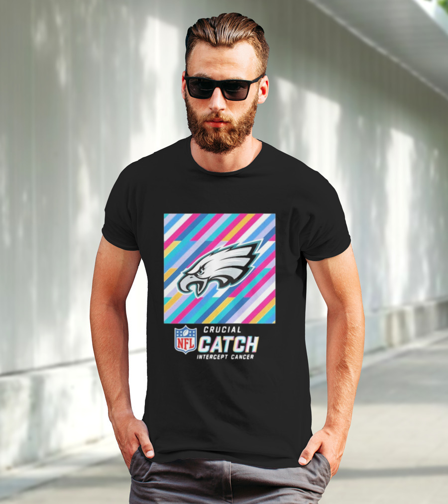 NFL Crucial Catch Intercept Cancer Philadelphia Eagles T-Shirt