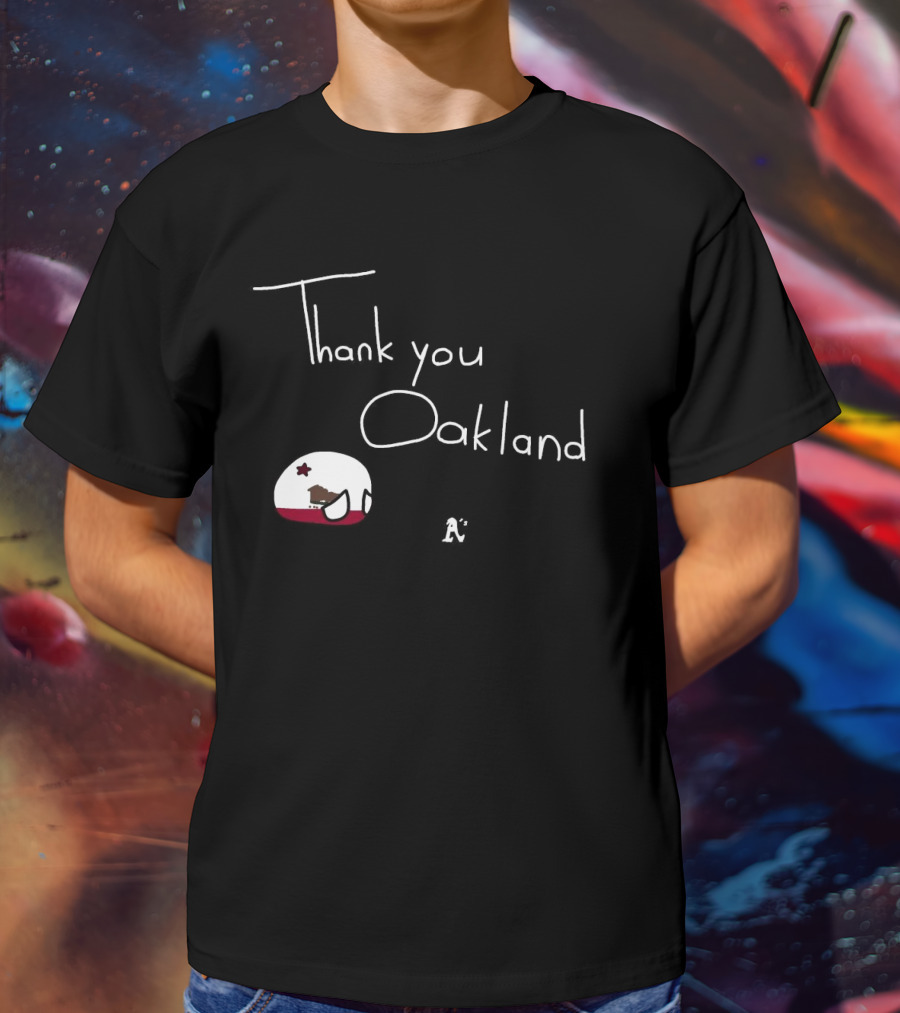 Thank You Oakland Athletics California Bear Flag T-Shirt
