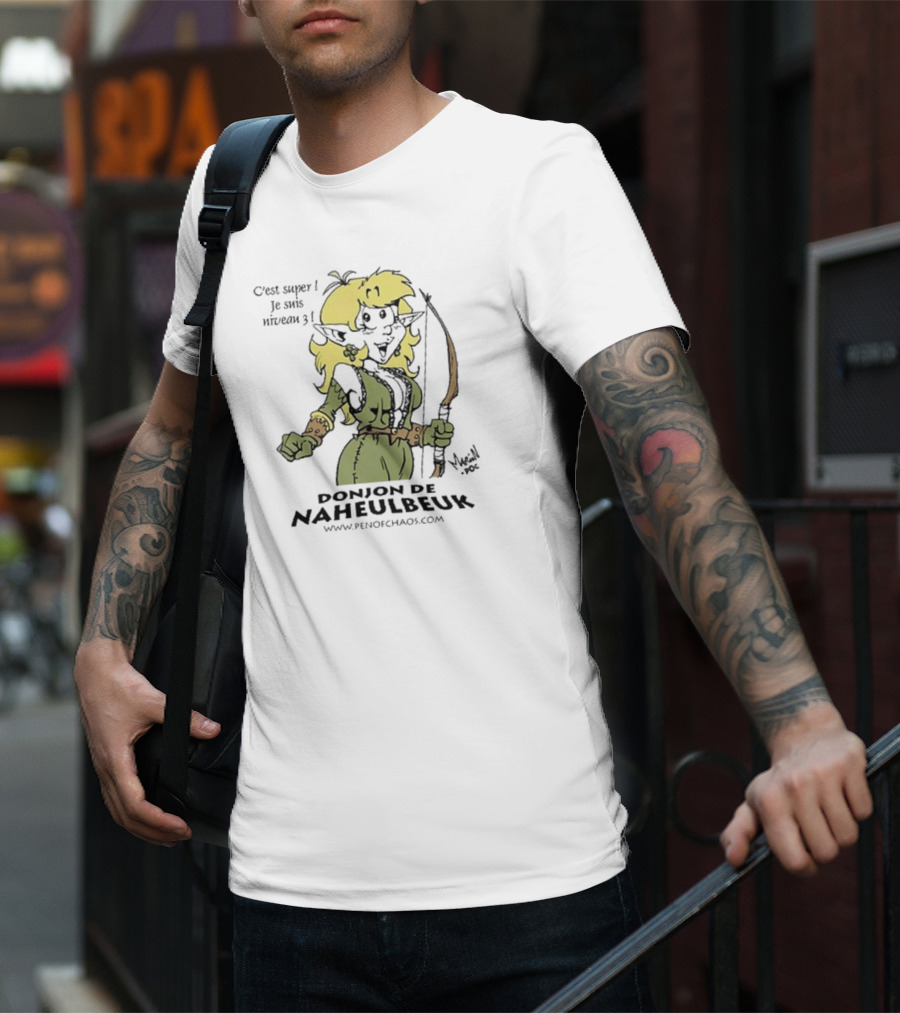 C’est Super Je Suis Niveau 3 Donjon De Naheulbeuk Pen Of Chaos Mage Elf Character T-Shirt
