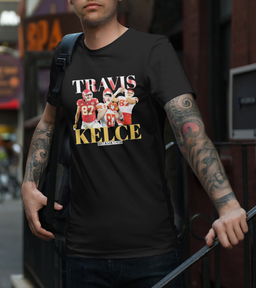Travis Kelce Kansas City Chiefs Dreamathon Players Action Trio T-Shirt