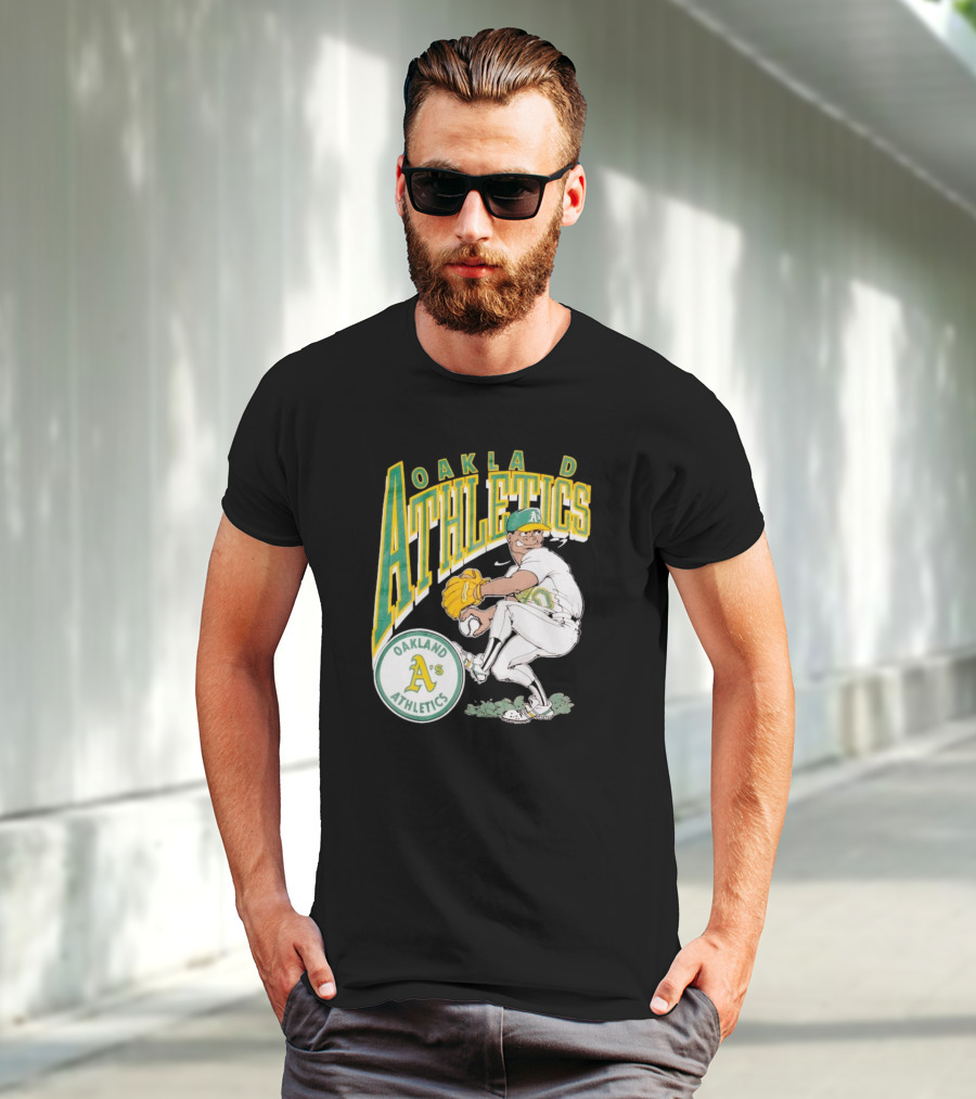 Oakland Athletics Vintage 1990s MLB Caricature A's T-Shirt