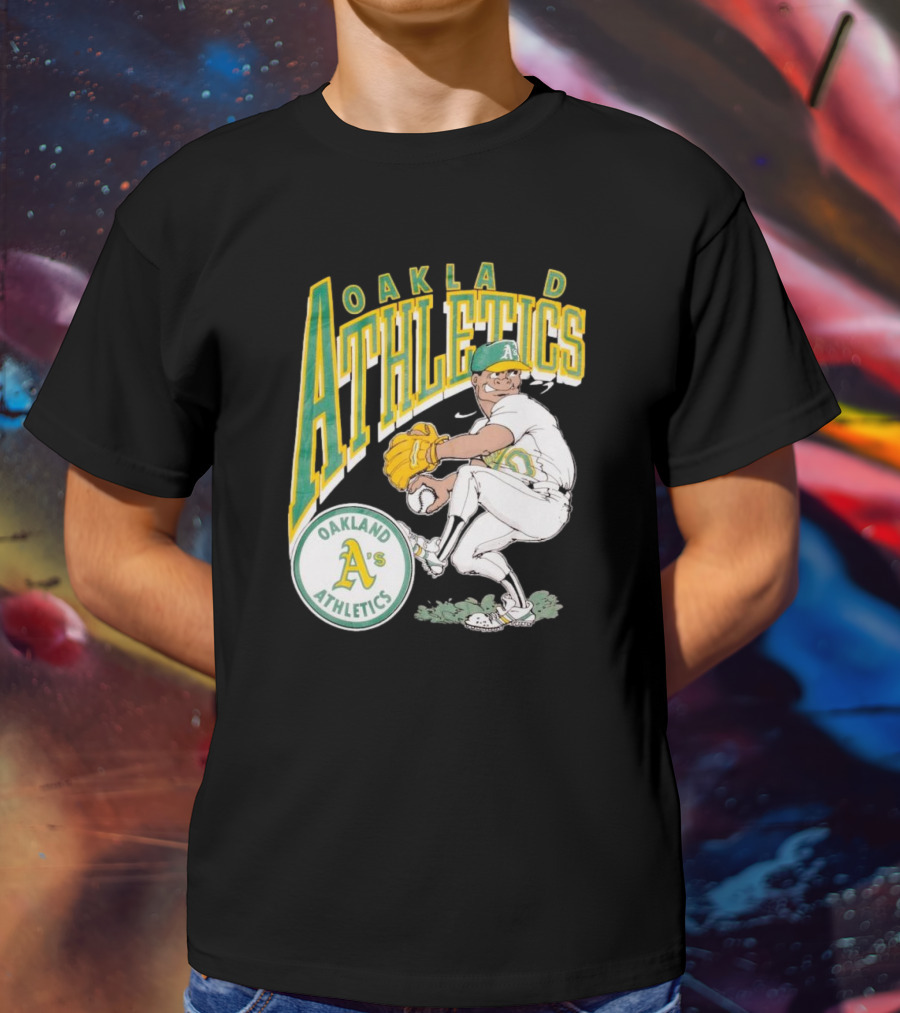Oakland Athletics Vintage 1990s MLB Caricature A's T-Shirt