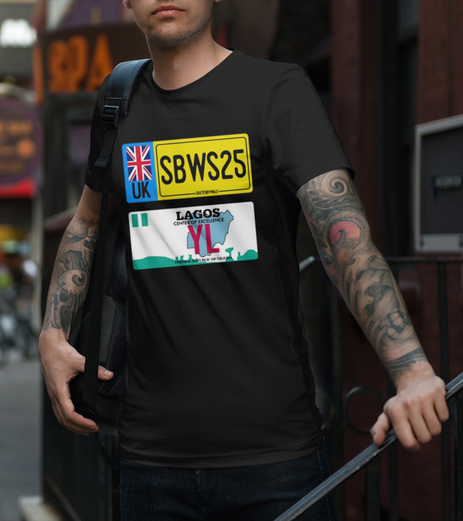 UK SBWS25 Lagos Center Of Excellence Federal Republic Of Nigeria Plate T-Shirt