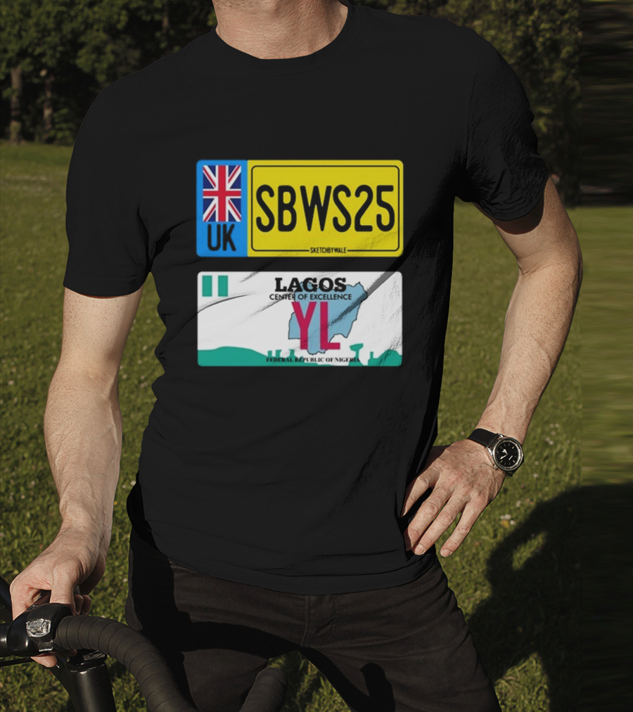 UK SBWS25 Lagos Center Of Excellence Federal Republic Of Nigeria Plate T-Shirt