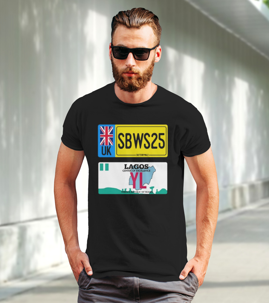 UK SBWS25 Lagos Center Of Excellence Federal Republic Of Nigeria Plate T-Shirt