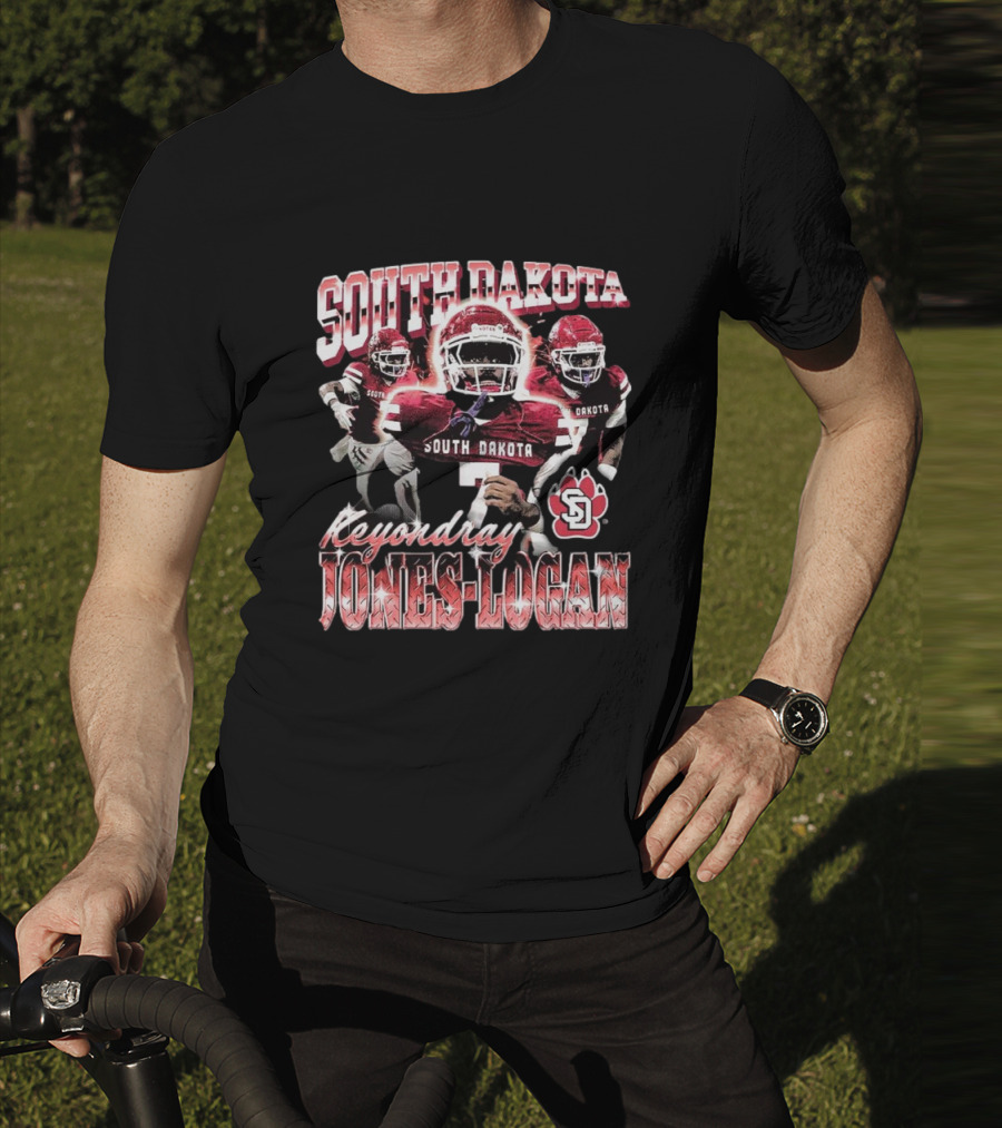 South Dakota Keyondre Jones-Logan Football Player SD Team Spirit T-Shirt