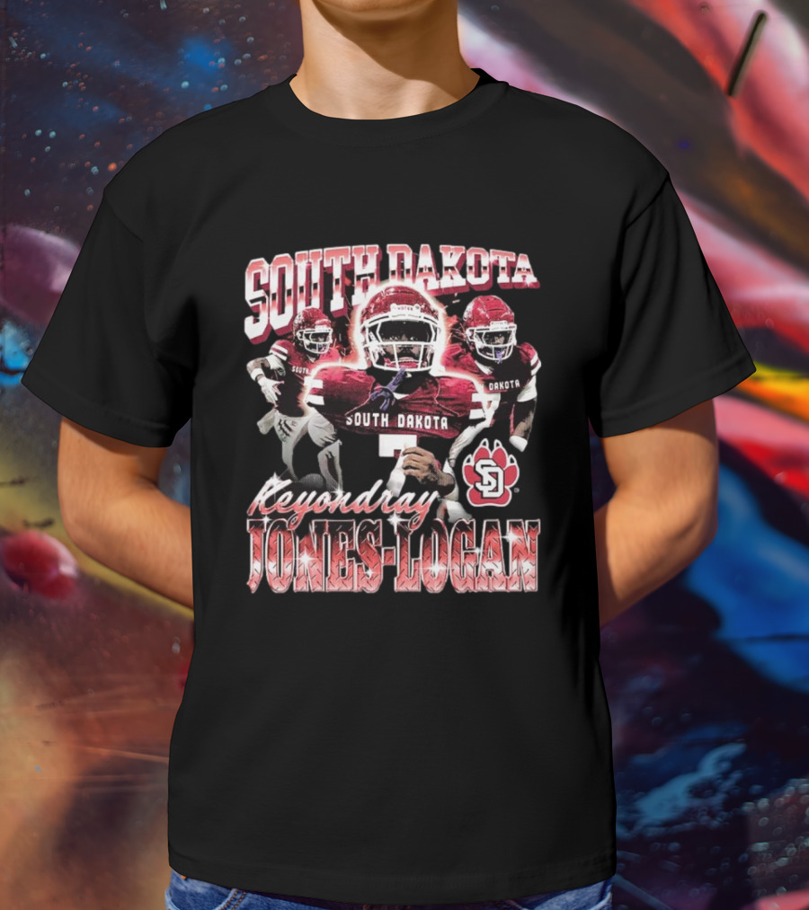 South Dakota Keyondre Jones-Logan Football Player SD Team Spirit T-Shirt