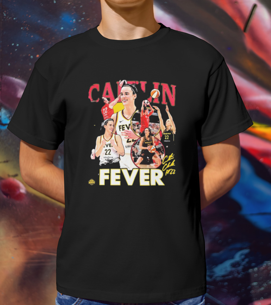 Caitlin Clark Fever WNBA Rookie Of The Year Indiana 22 Signature T-Shirt