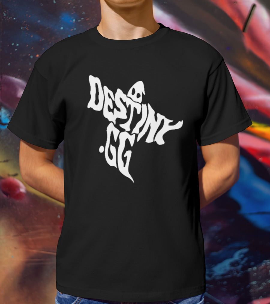 Destiny Gg Ghostly Styled Text T-Shirt